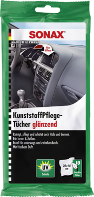 SERVETELE UMEDE AUTO PENTRU SUPRAFETELE DIN PLASTIC, CU EFECT LUCIOS, SET 10 BUC SONAX