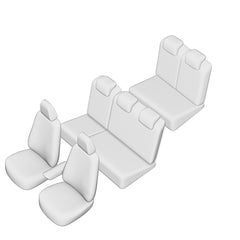 SET HUSE SCAUN UMBRELLA PENTRU DACIA LODGY 7 LOCURI 2012- (BANCHETA FRACTIONATA) TIP 3 CU TETIERE SPATE IN FORMA DE L