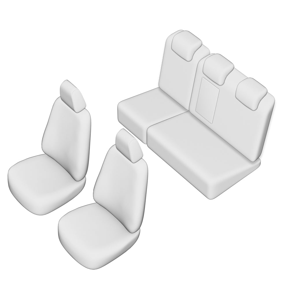 SET HUSE SCAUN UMBRELLA PENTRU FORD FOCUS II HATCHBACK 2004-2012 (BANCHETA FRACTIONATA. COTIERA SPATE) CU TETIERE SPATE IN FORMA DE L