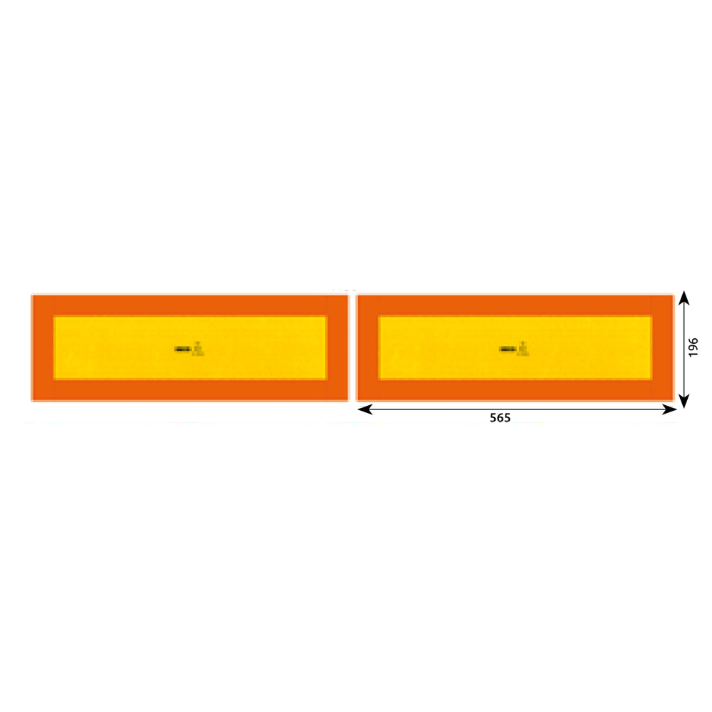 SET 2 PLACUTE REFLECTORIZANTE GALBEN/ROSU FLUORESCENT 565X196 MM ALUMINIU RF 70.01SHICO