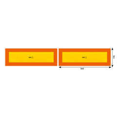 SET 2 PLACUTE REFLECTORIZANTE GALBEN/ROSU FLUORESCENT 565X196 MM ALUMINIU RF 70.01SHICO