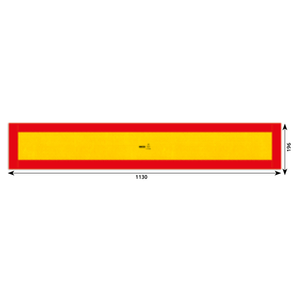 PLACA REFLECTORIZANTA GALBEN/ ROSU 1130X196 MM SUPORT ALUMINIU HICO