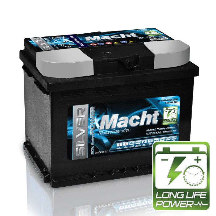 MACHT SILVER POWER 12V 60 AH (600 A; 242X175X175)