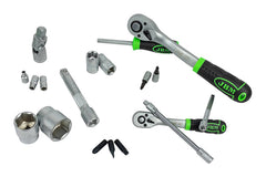 TRUSA DE TUBULARE HEXAGONALE CU 94 PIESE CU CLICHETI 1/2` SI 1/4` JBM