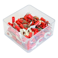 SET 100 PAPUCI ELECTRICI TERMINALI TIP FURCA IZOLATI 6.4MM