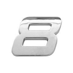 ORNAMENT AUTO 3D. CIFRA 8. 26 MM. CROMAT