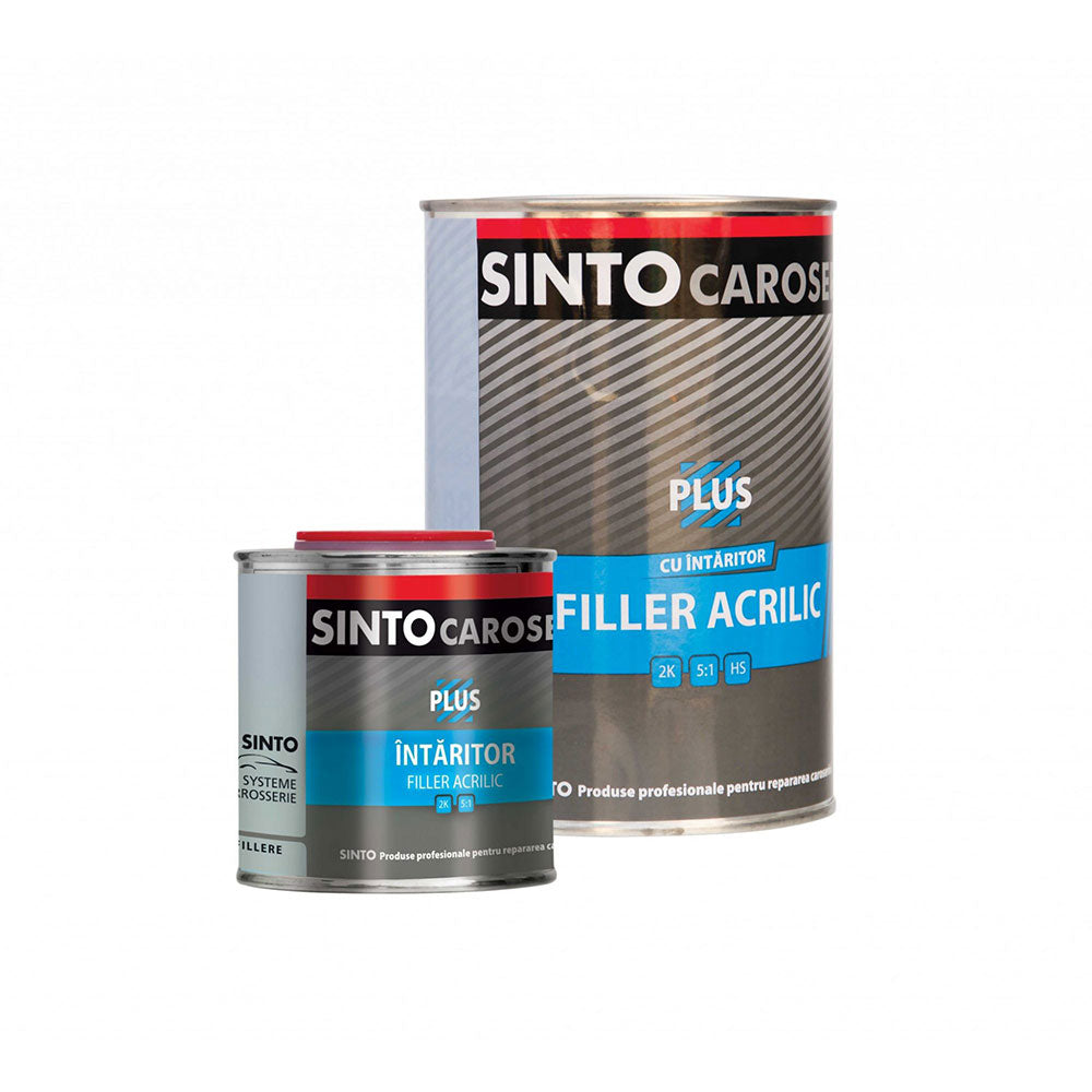 FILLER ACRILIC 'PLUS' 5:1 CU INTARITOR, NEGRU (0.75L + 0.15L) SINTO