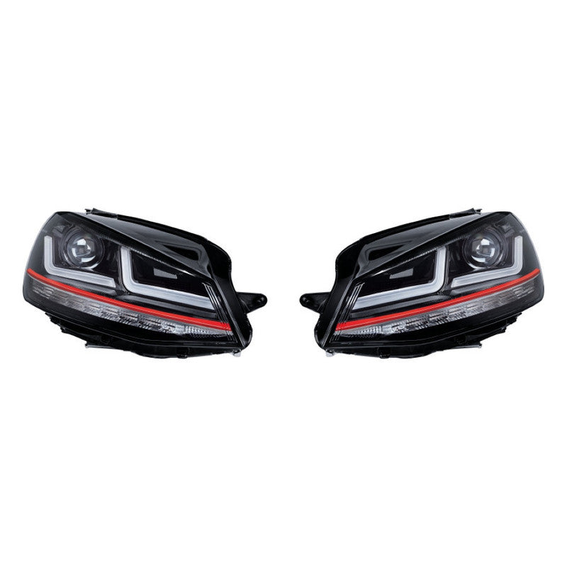 SET 2 FARURI LED PENTRU VW GOLF VII (2012-2016) ROSU LEDriving XENON / POZITIE HALOGEN LEDHL104-GTI OSRAM