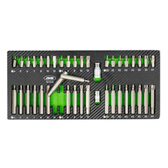 SET DE 42 IMBUSURI HEXAGONALE. 12 VARFURI ?I TORX-URI