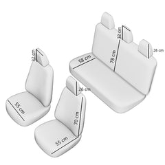 SET HUSE SCAUN LUX - ALBASTRU