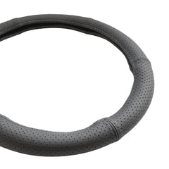 HUSA VOLAN PIELE NATURALA PERFORATA NEGRU 37-39 CM