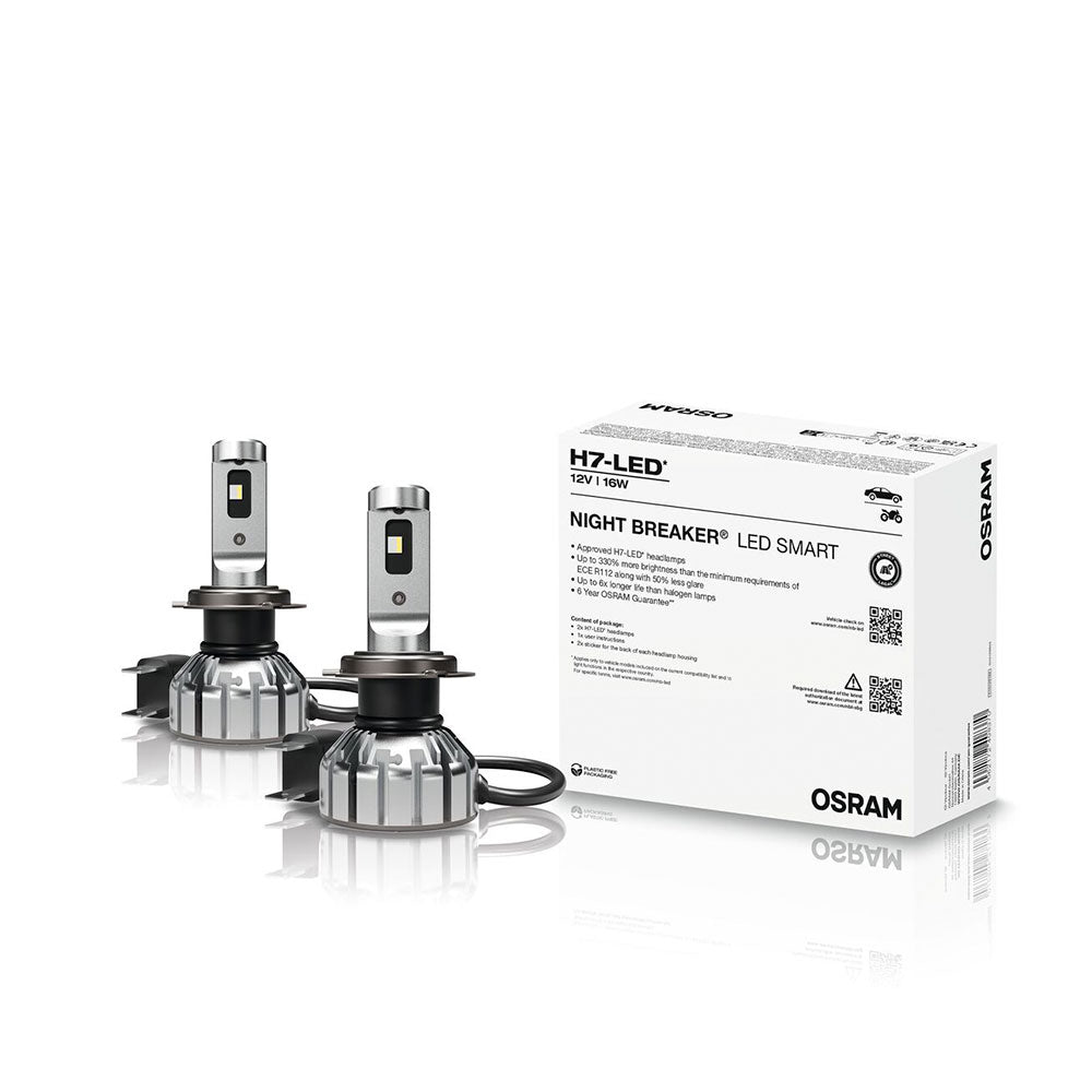 SET 2 BECURI NIGHT BREAKER LED SMART H7 +330% CUTIE OMOLOGARE RAR