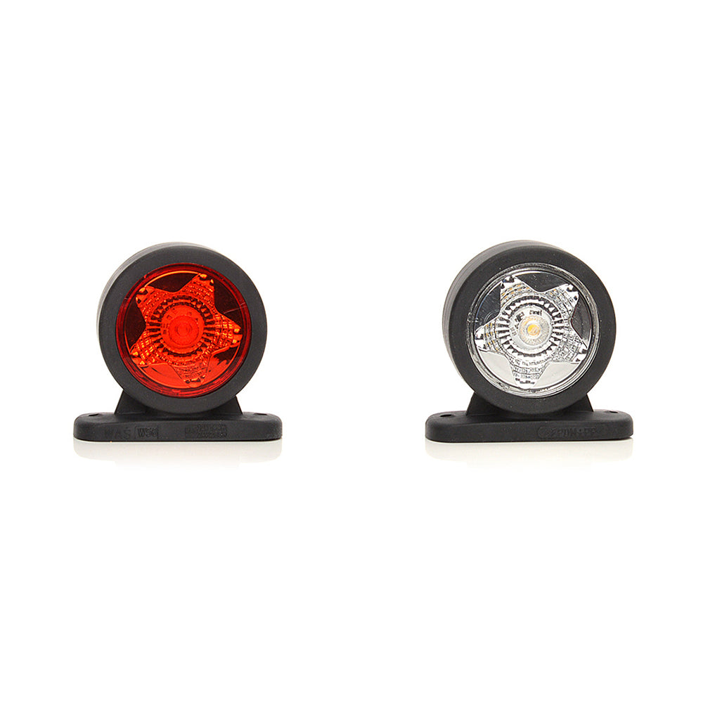 LAMPA GABARIT LED CU BRAT 883 W56STAR, 12V-24V, POZITIE ALB / ROSU WAS