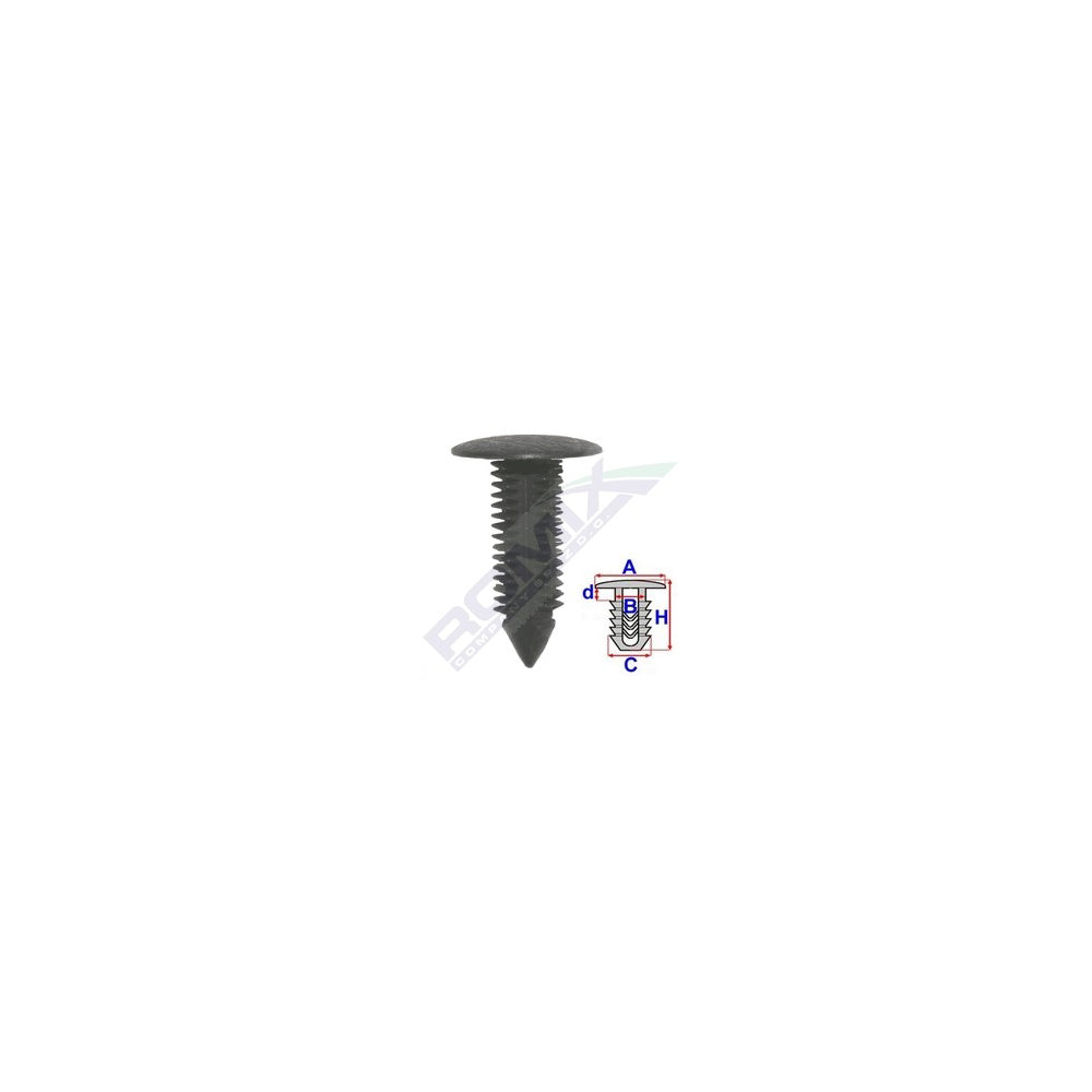 CLIPS TAPITERIE PENTRU MERCEDES - NEGRU SET 10 BUC