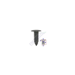 CLIPS TAPITERIE PENTRU MERCEDES - NEGRU SET 10 BUC