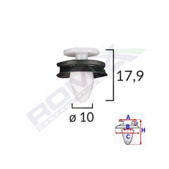 CLIPS TAPITERIE PEUGEOT 407/408 SET 10 BUC