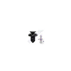 CLIPS FIXARE ELEMENTE EXTERIOARE PENTRU HONDA 10X13.6MM NEGRU SET 5 BUC