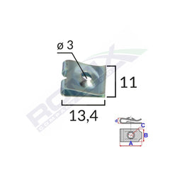 CLIPS METALIC TAPITERIE UNIVERSAL SET 25 BUC