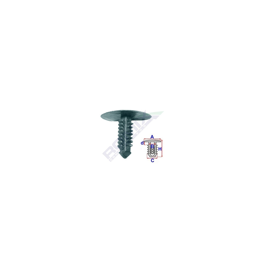 CLIPS TAPITERIE PENTRU FORD 7X22.5MM - NEGRU SET 10 BUC