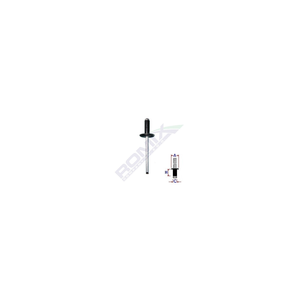 POPNIT UNIVERSAL NEGRU 48MM SET 10 BUC