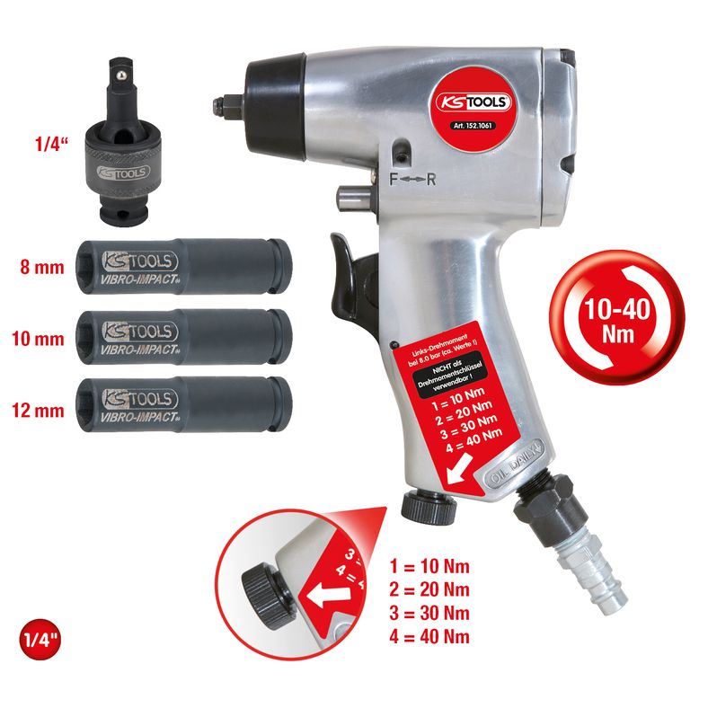 SET SURUBELNITE CU VIBRATII 1/4 PENTRU BUJII INCANDESCENTE. 5 PIESE