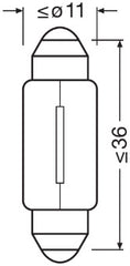 SET 2 BECURI 12V C5W ORIGINAL BLISTER OSRAM