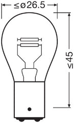 SET 2 BECURI 12V P21/5W ORIGINAL BLISTER OSRAM