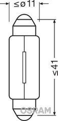 SET 2 BECURI 12V C10W ORIGINAL BLISTER OSRAM