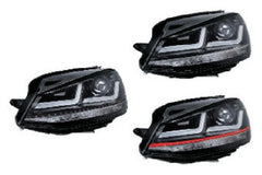SET 2 FARURI LED PENTRU VW GOLF VII (2012-2016) NEGRU LEDriving XENON / POZITIE HALOGEN LEDHL104-BK OSRAM