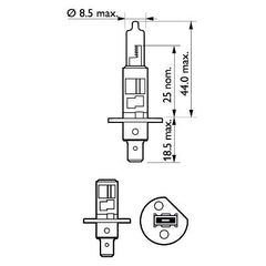 SET 2 BECURI FAR H1 55W 12V LONG LIFE ECOVISION PHILIPS
