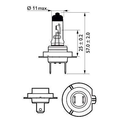 SET 2 BECURI FAR H7 55W 12V VISION PLUS PHILIPS