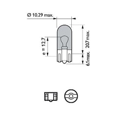 SET 2 BECURI FARA SOCLU W5W 12V (blister) WHITE VISION ULTRA PHILIPS