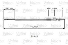 Bujie incandescenta MERCEDES-BENZ C-CLASS T-Model S203 VALEO 345142