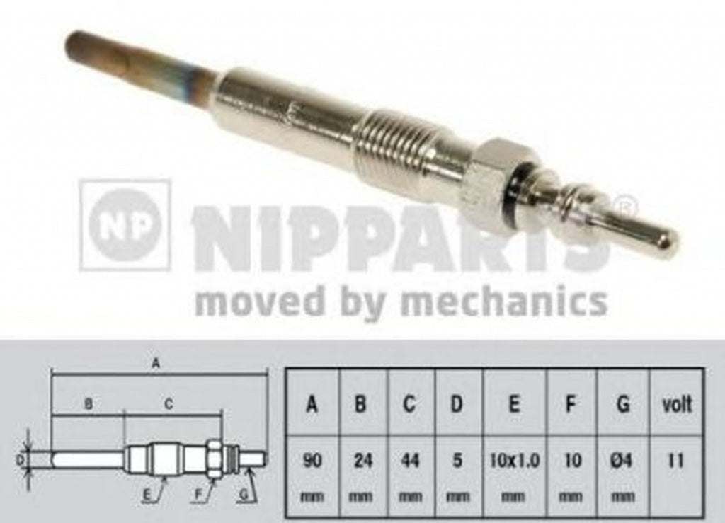 Bujie incandescenta NISSAN QASHQAI QASHQAI +2 J10 JJ10 NIPPARTS J5715014