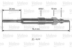 Bujie incandescenta RENAULT CLIO Grandtour KR0 1 VALEO 345171