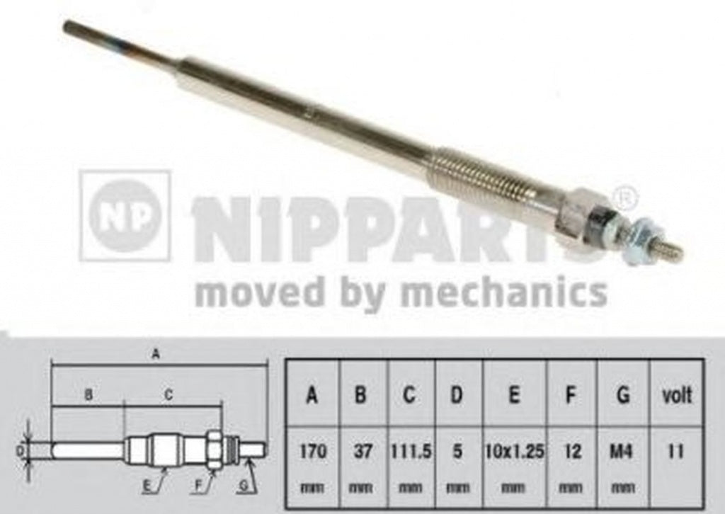 Bujie incandescenta TOYOTA AVENSIS T22 NIPPARTS J5712015