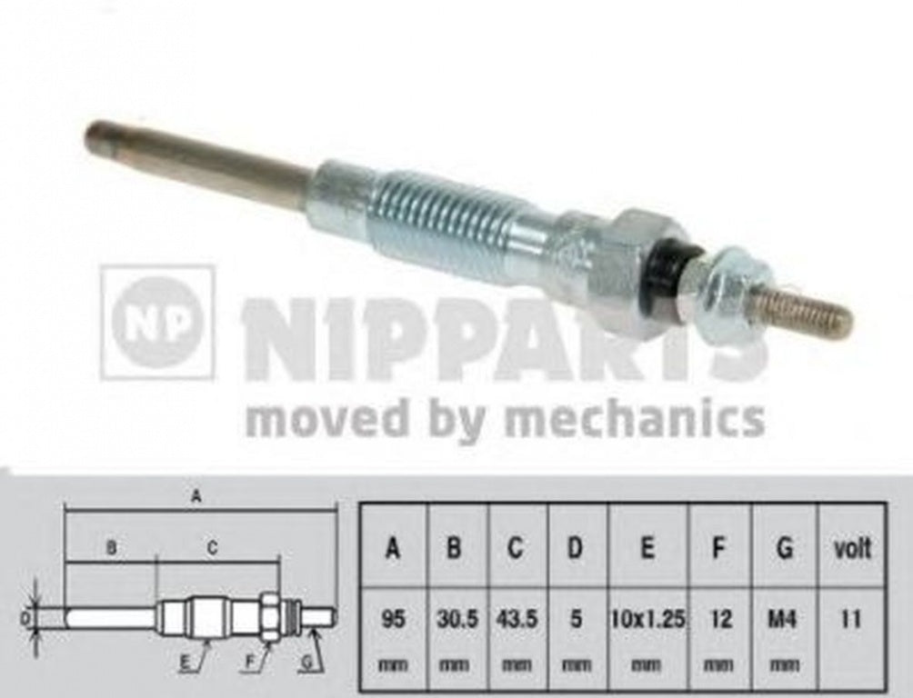 Bujie incandescenta TOYOTA HILUX II pick-up LN8 RN5 LN6 YN6 YN5 LN5 RN6 NIPPARTS J5712018