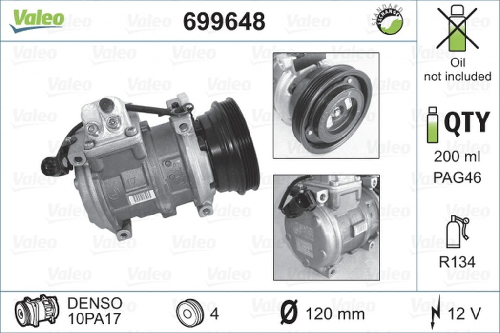 Compresor clima BMW 3 E36 VALEO 699648
