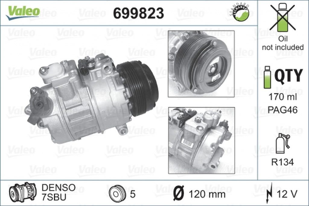 Compresor clima BMW 5 E39 VALEO 699823