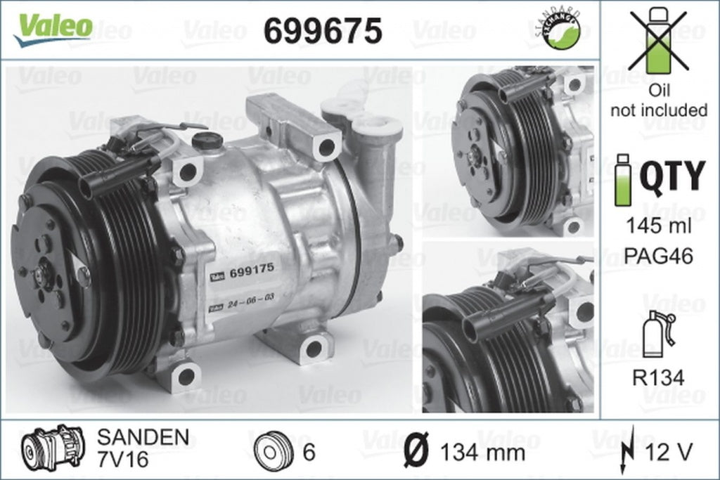 Compresor clima FIAT BRAVA 182 VALEO 699675