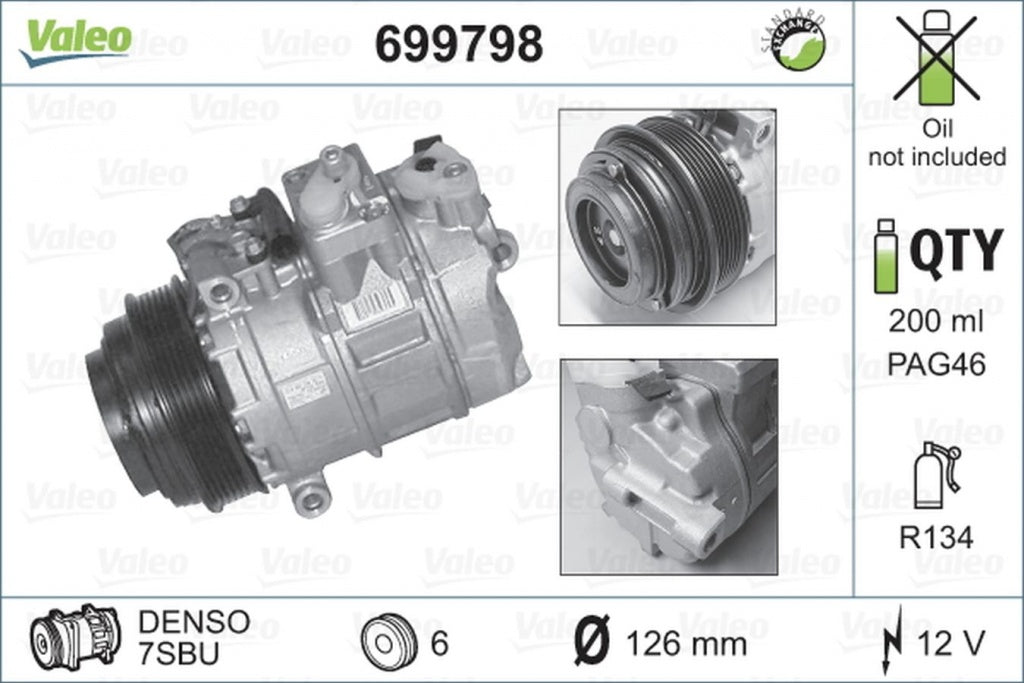 Compresor clima MERCEDES-BENZ E-CLASS W210 VALEO 699798