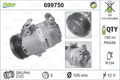 Compresor clima OPEL ASTRA G combi F35 VALEO 699750