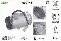 Compresor clima OPEL ASTRA G hatchback F48 F08 VALEO 699748