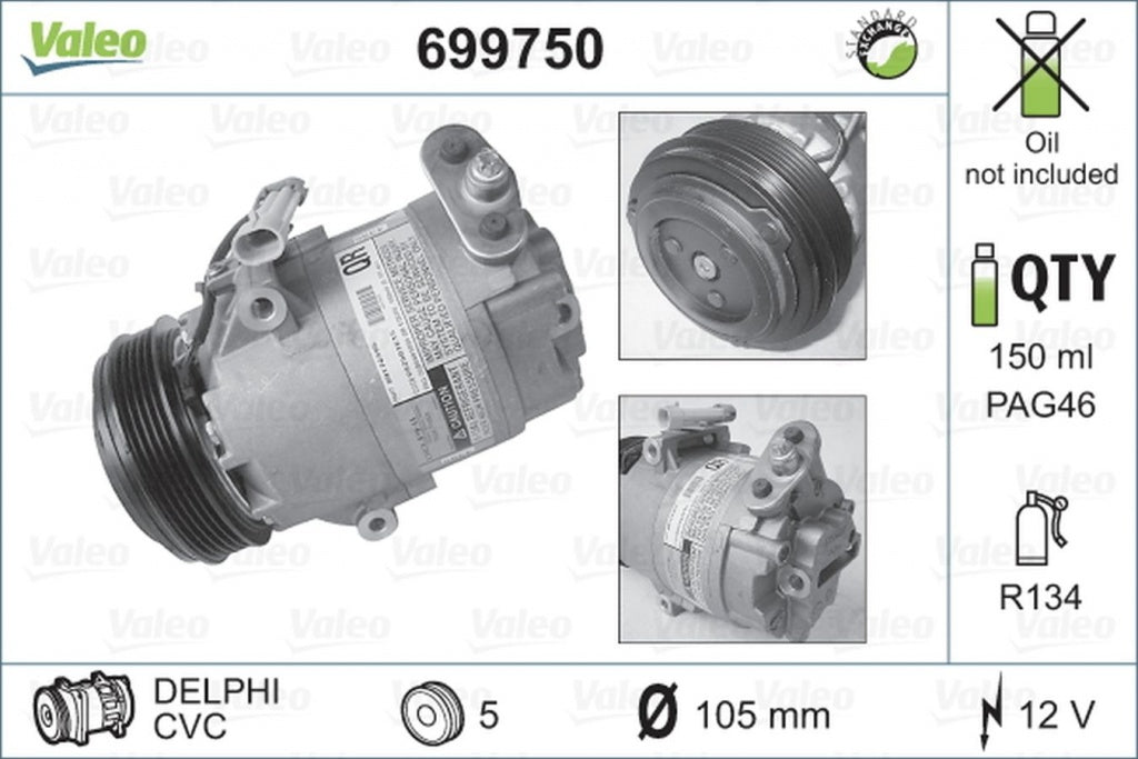 Compresor clima OPEL ASTRA G hatchback F48 F08 VALEO 699750