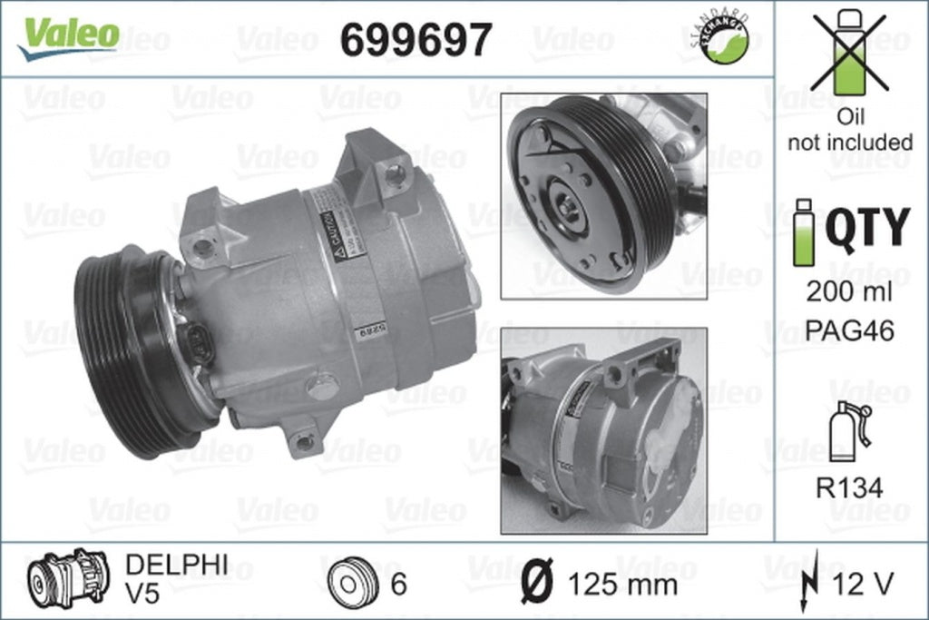 Compresor clima RENAULT MEGANE I Coach DA0 1 VALEO 699697