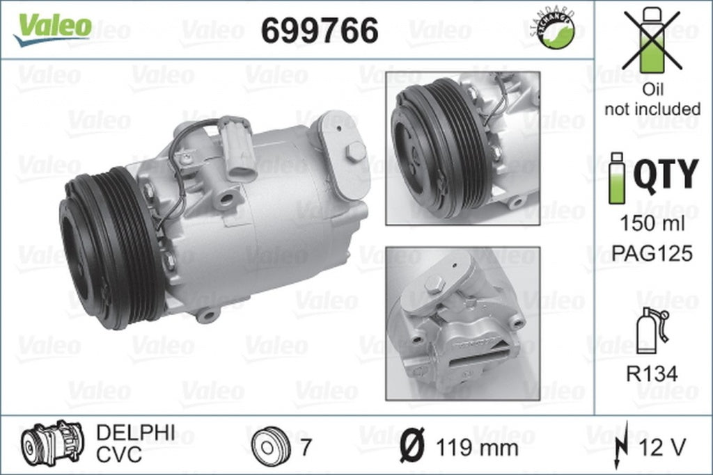 Compresor clima RENAULT MEGANE II BM0 1 CM0 1 VALEO 699766