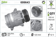Compresor clima RENAULT Scenic I JA0 1 VALEO 699643
