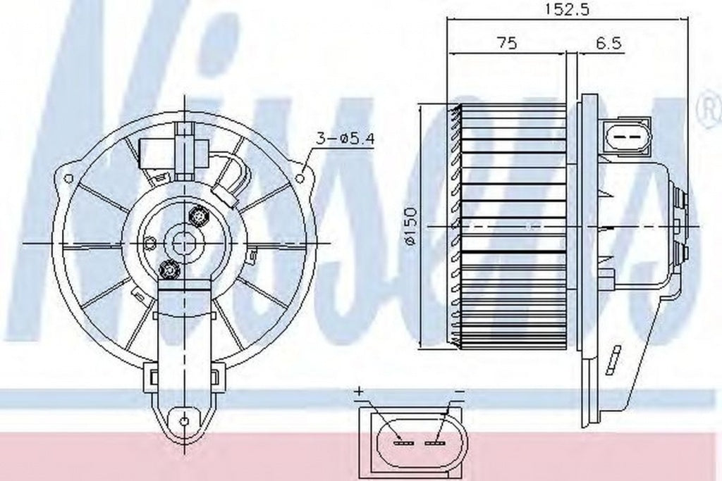 Ventilator habitaclu bord AUDI A6 Avant 4B5 C5 NISSENS 87221