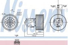 Ventilator habitaclu bord BMW 5 F10 F18 NISSENS 87242
