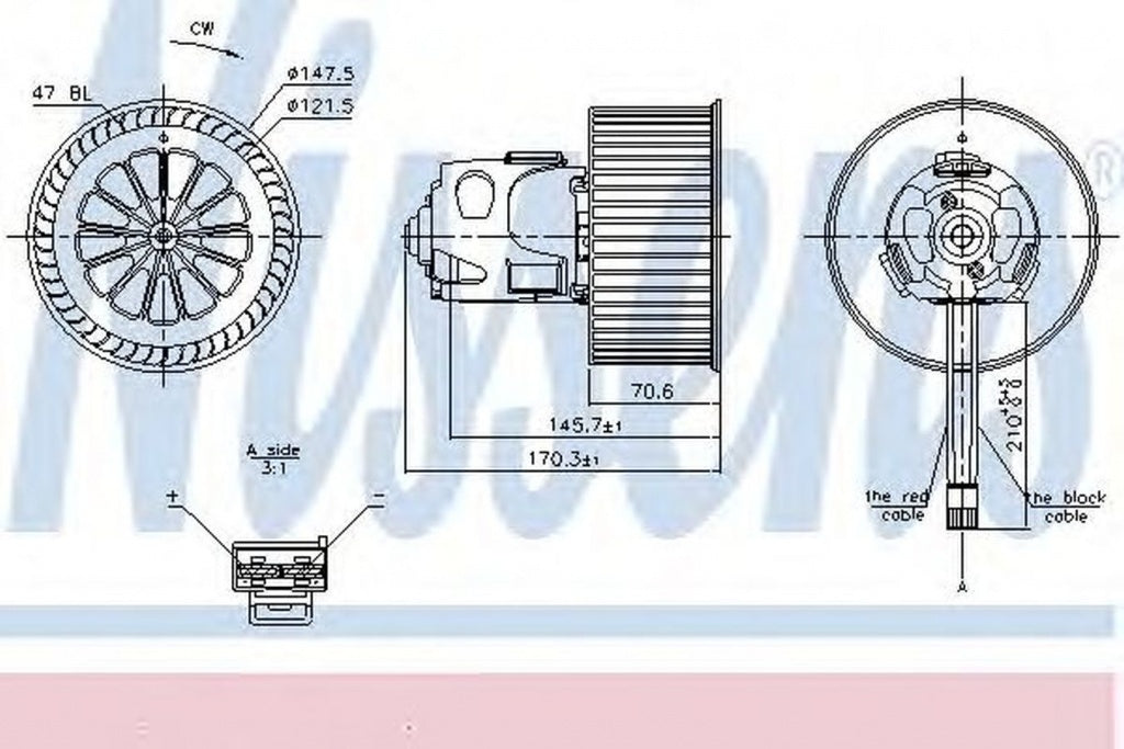 Ventilator habitaclu bord BMW 6 Grand Coupe F06 NISSENS 87240